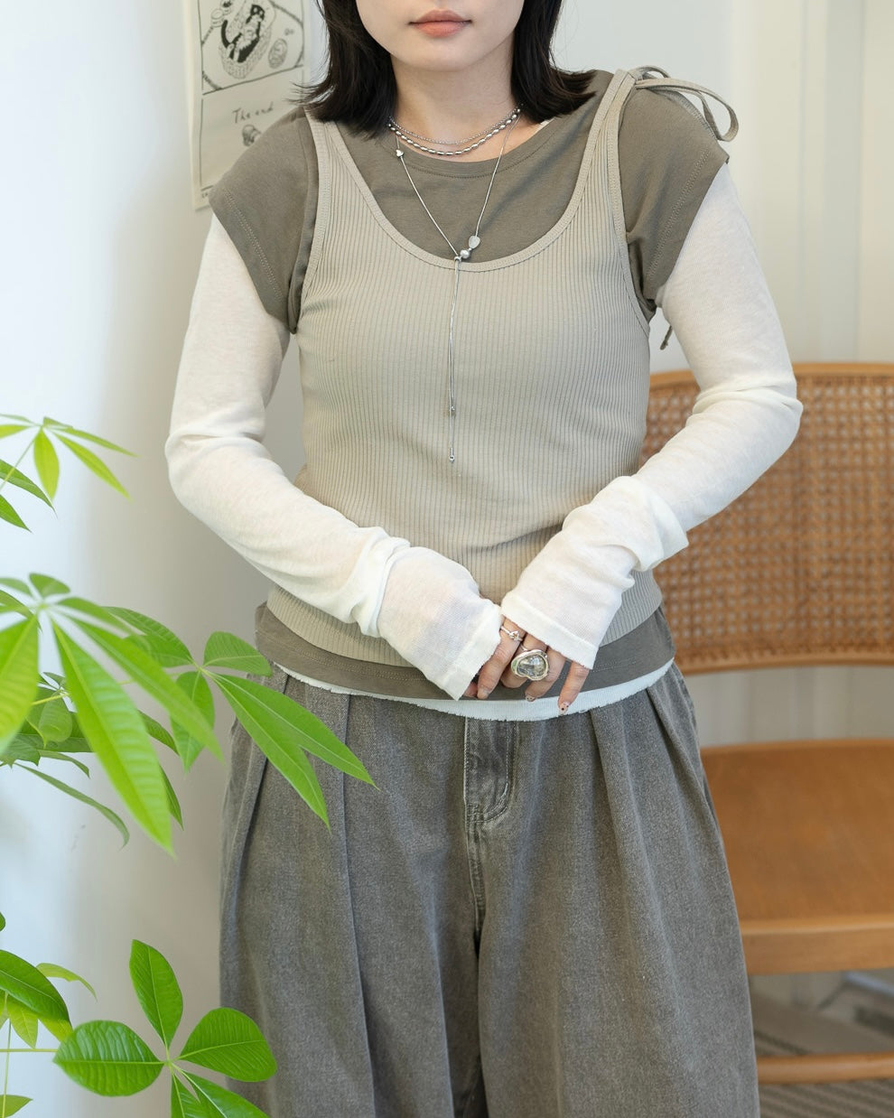 TP678- Short Sleeve Tee | Milk Tea | Brown | Grey | Navy | Black