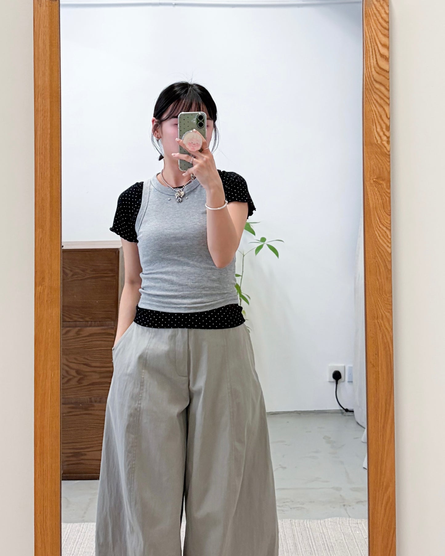 TP747- Rivet Vest Top | White | Grey | Brown | Green | Black