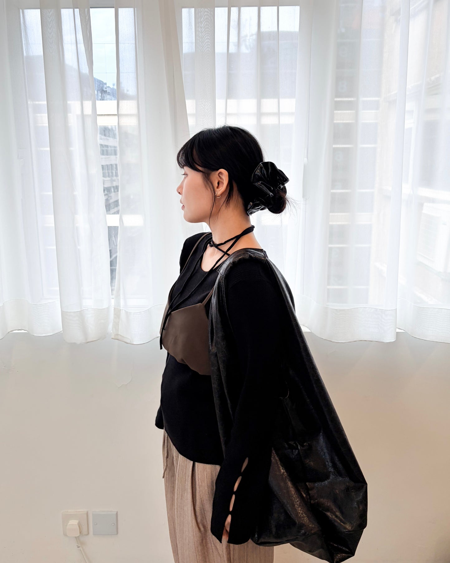 TP685- Bobble Vest Top | Brown | Charcoal