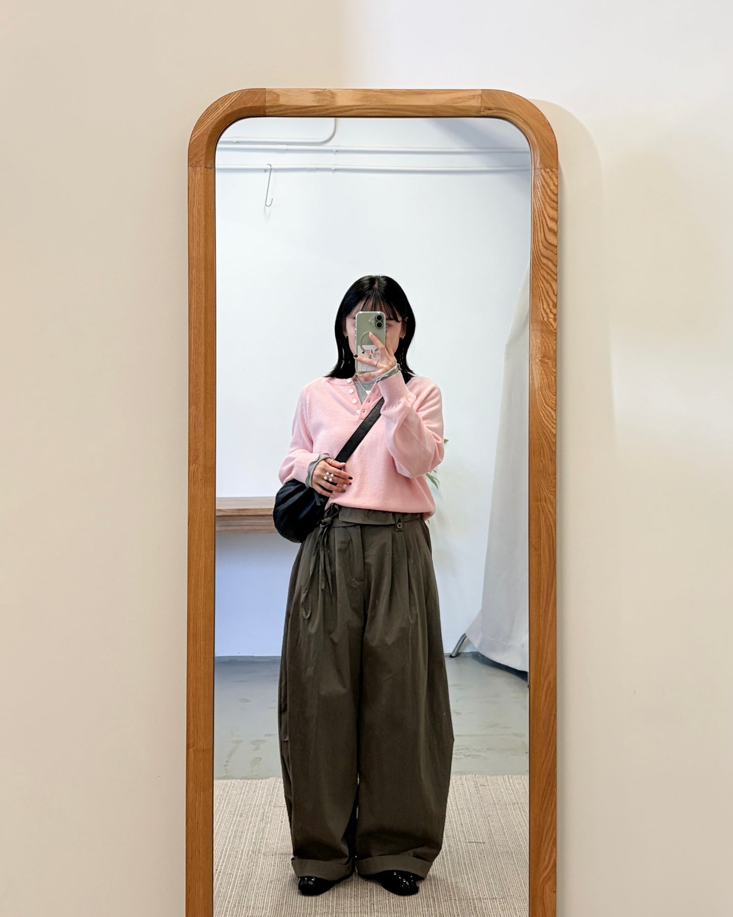 TP718- 🐏Cashmere Button Basic Top | Oatmeal | Pink | Lime | Grey