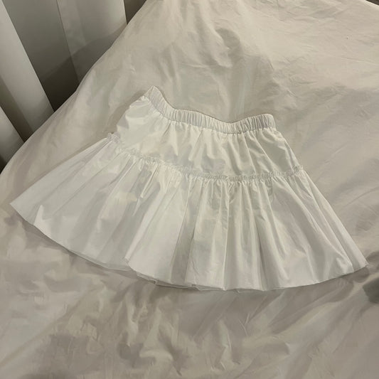 SK117- Short White Black Skirt ｜ White | Black