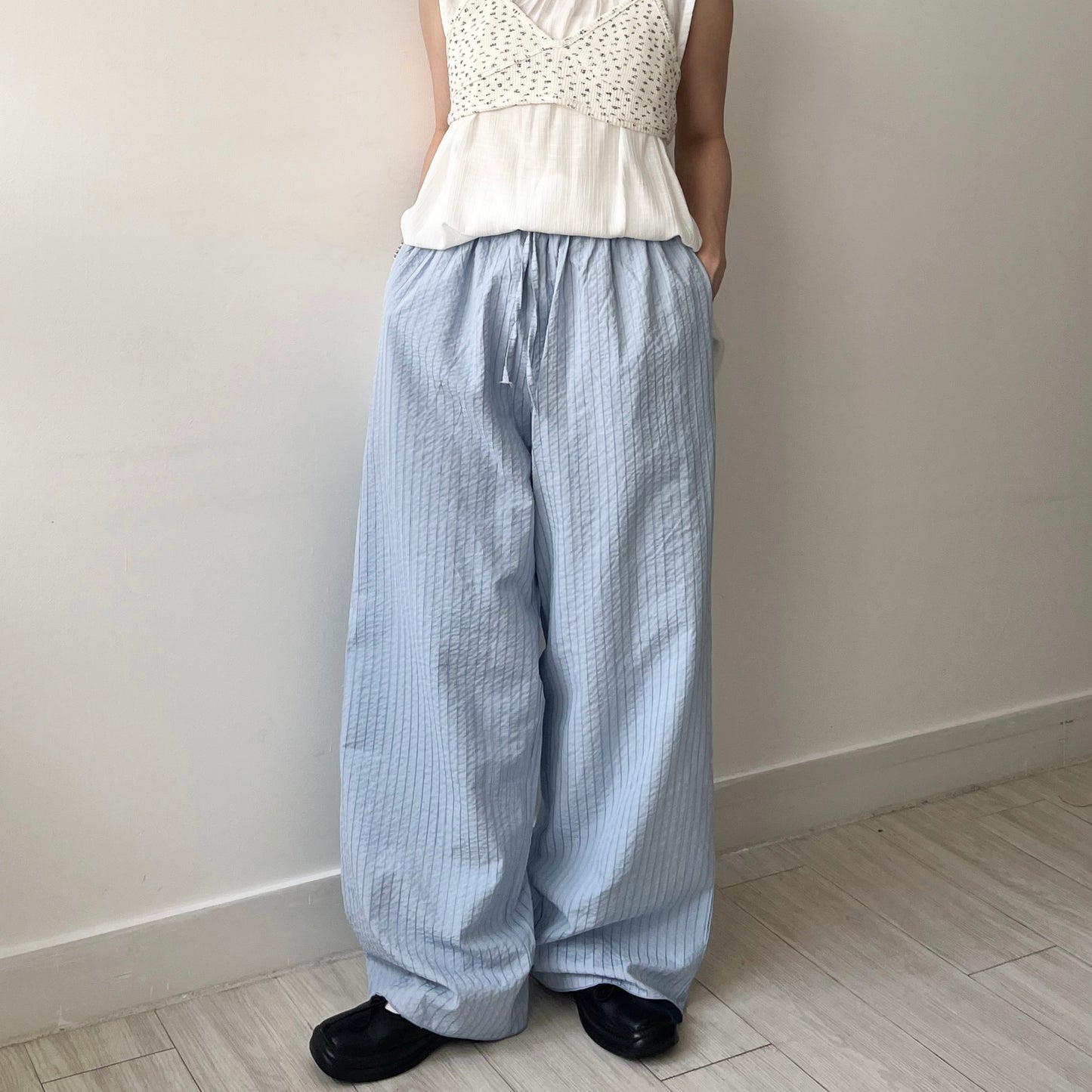 PT86- Summer Pants | Stripe Blue | Stripe Black