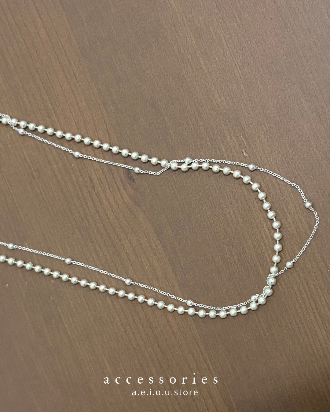 AC324- Double Ball Ball Necklace