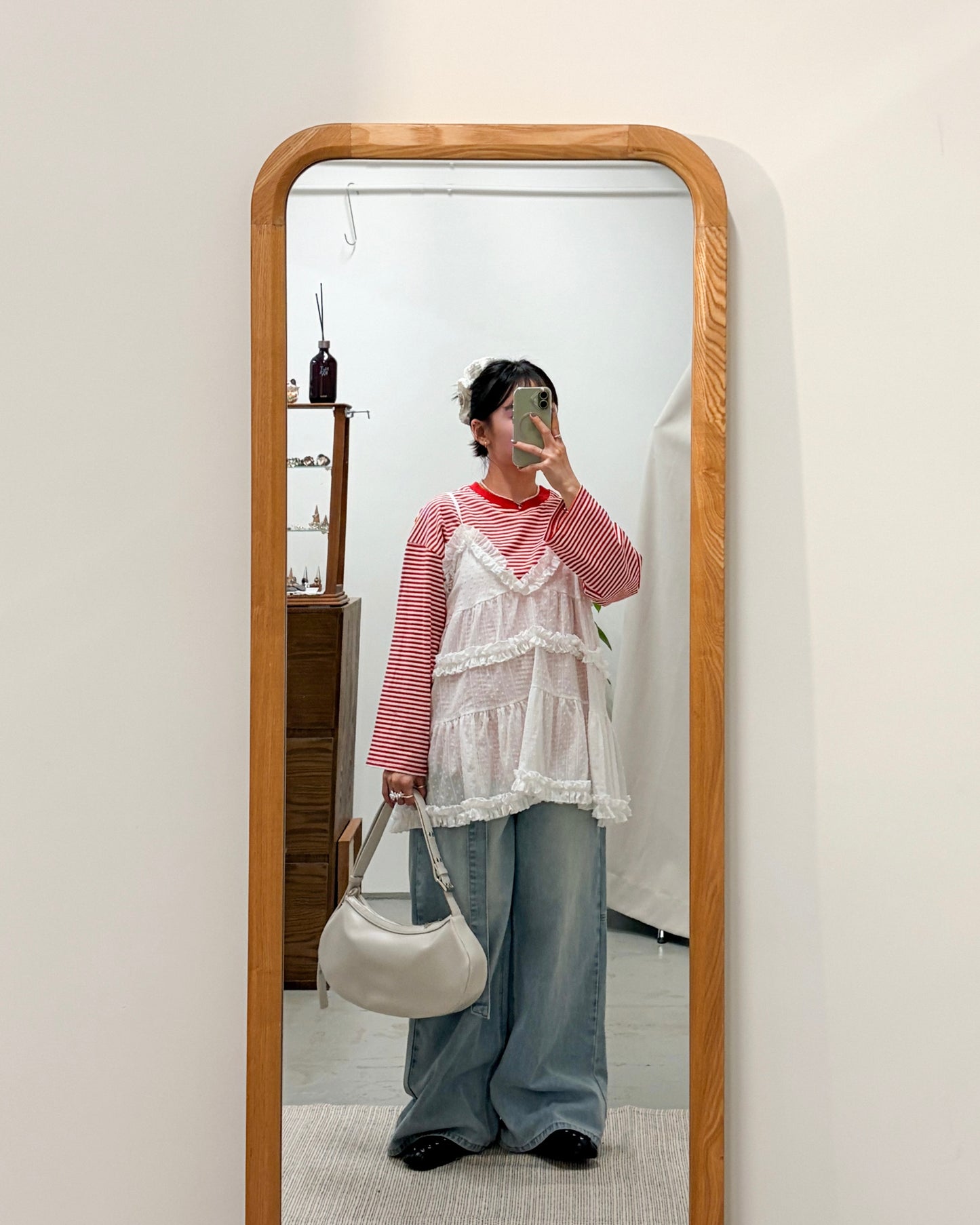 TP731- Soft Cotton Striped Top | Red | Navy | Black