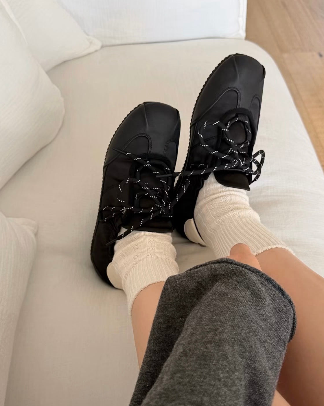 SH13- Hazel Satin Sneakers | Brown | Black