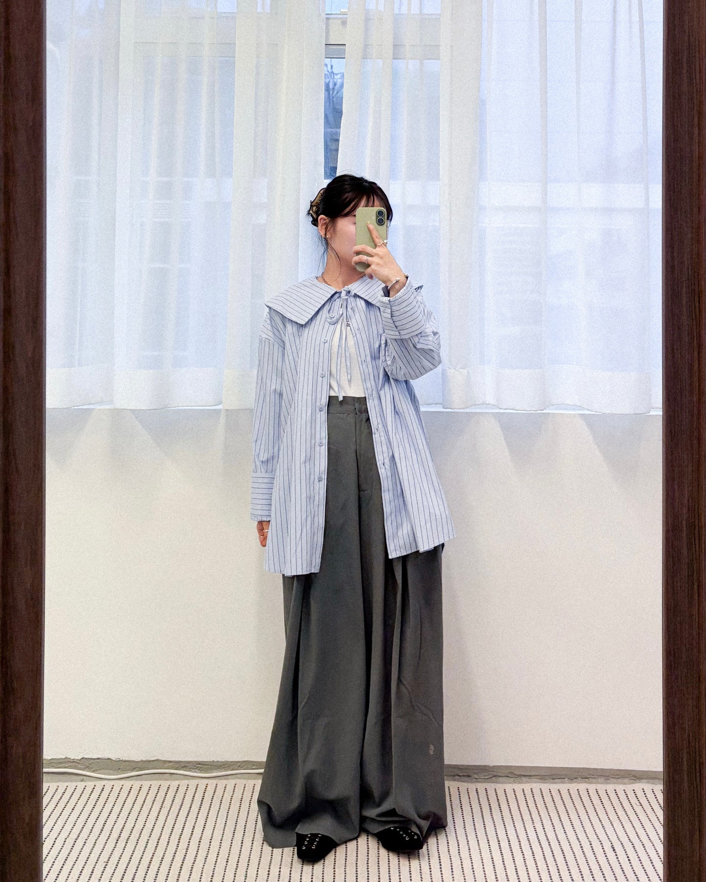 TP777- Sailor collar shirt | Pink | Yellow | Blue