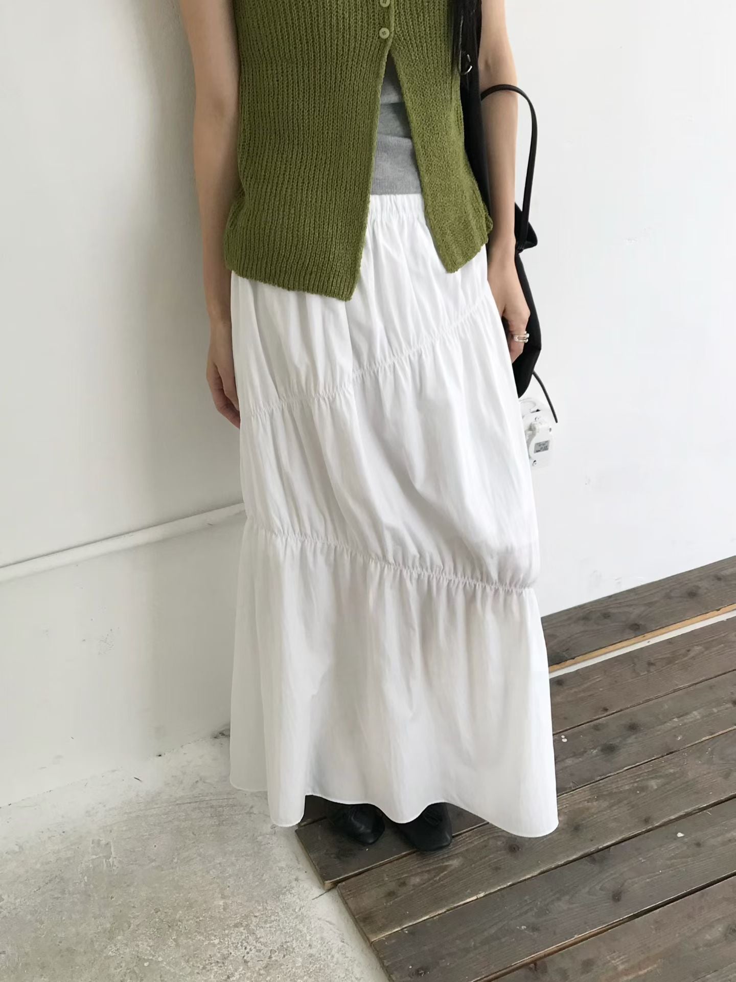 SK152- Honey Cloud Skirt | White | Grey | Black