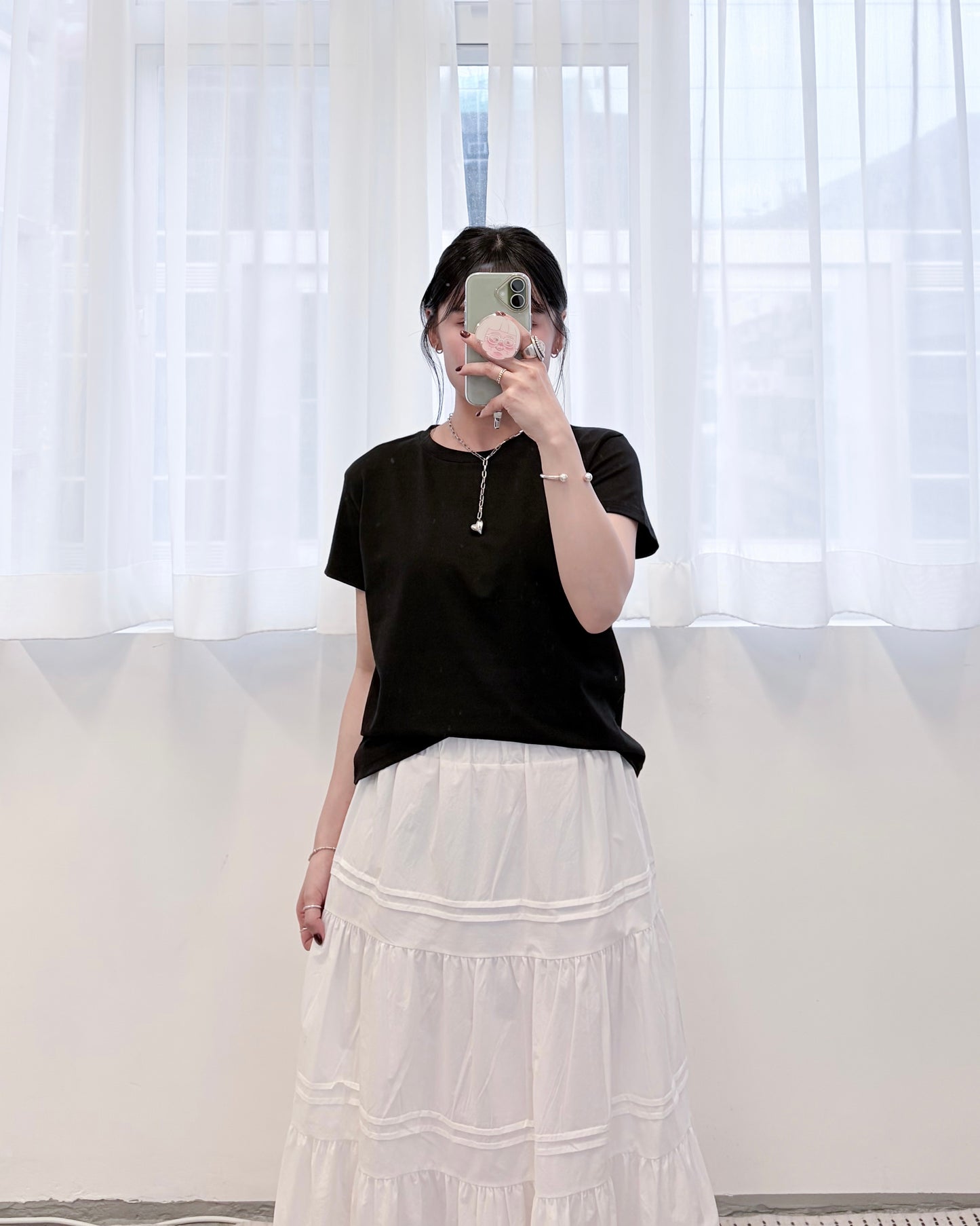 TP780- 寬鬆黑白Top | White | Black