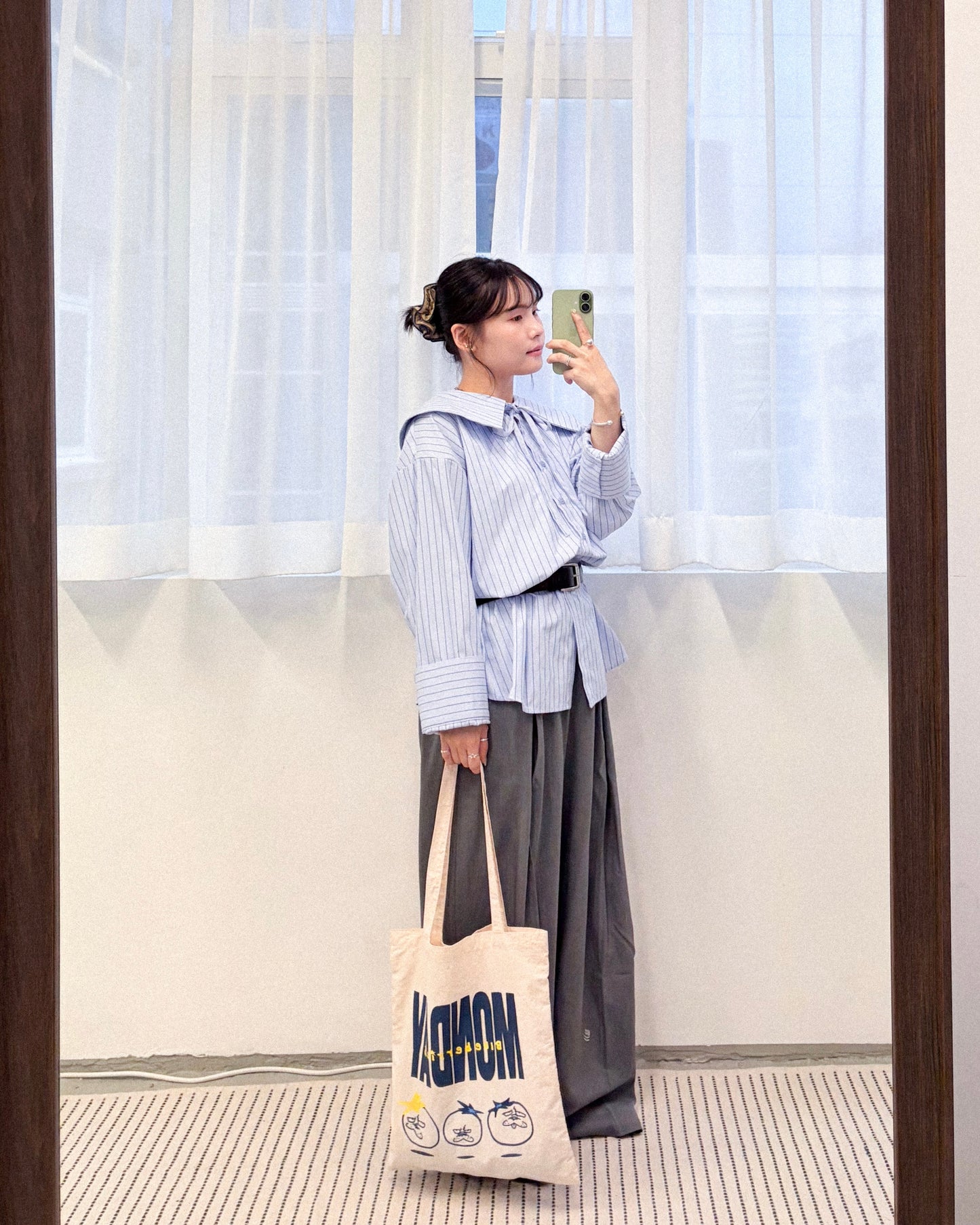 TP777- Sailor collar shirt | Pink | Yellow | Blue
