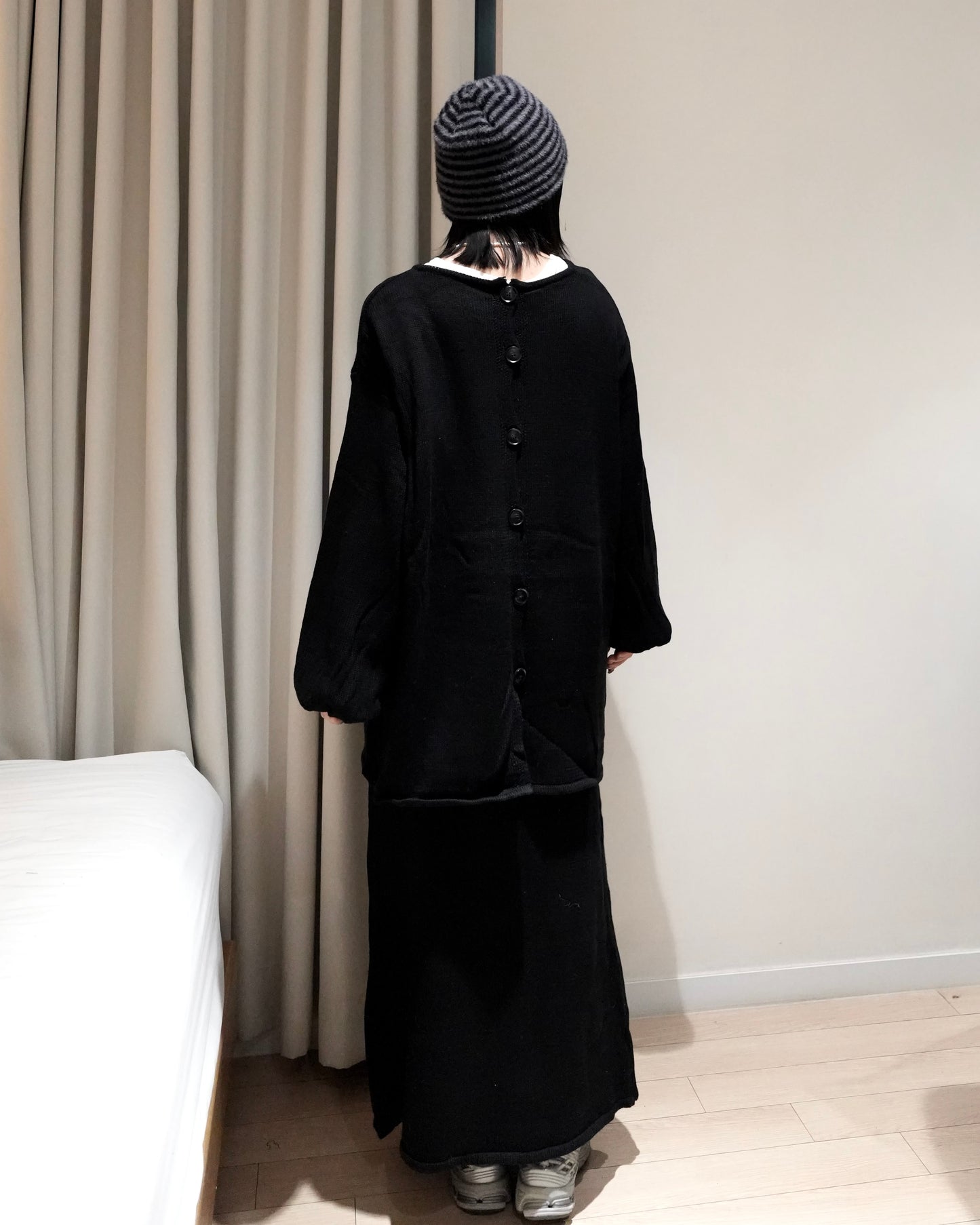 TP705- 3 Way Set Top With Skirt | Grey | Black ( 上衣+ 半截裙 2 件 )