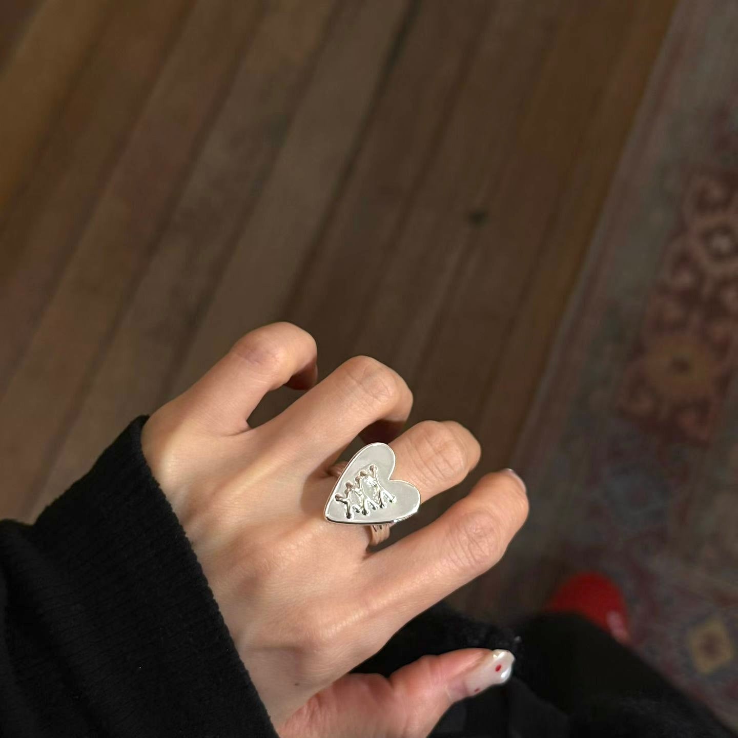AC315- Heart Ballet Ring ( 開口戒指 )