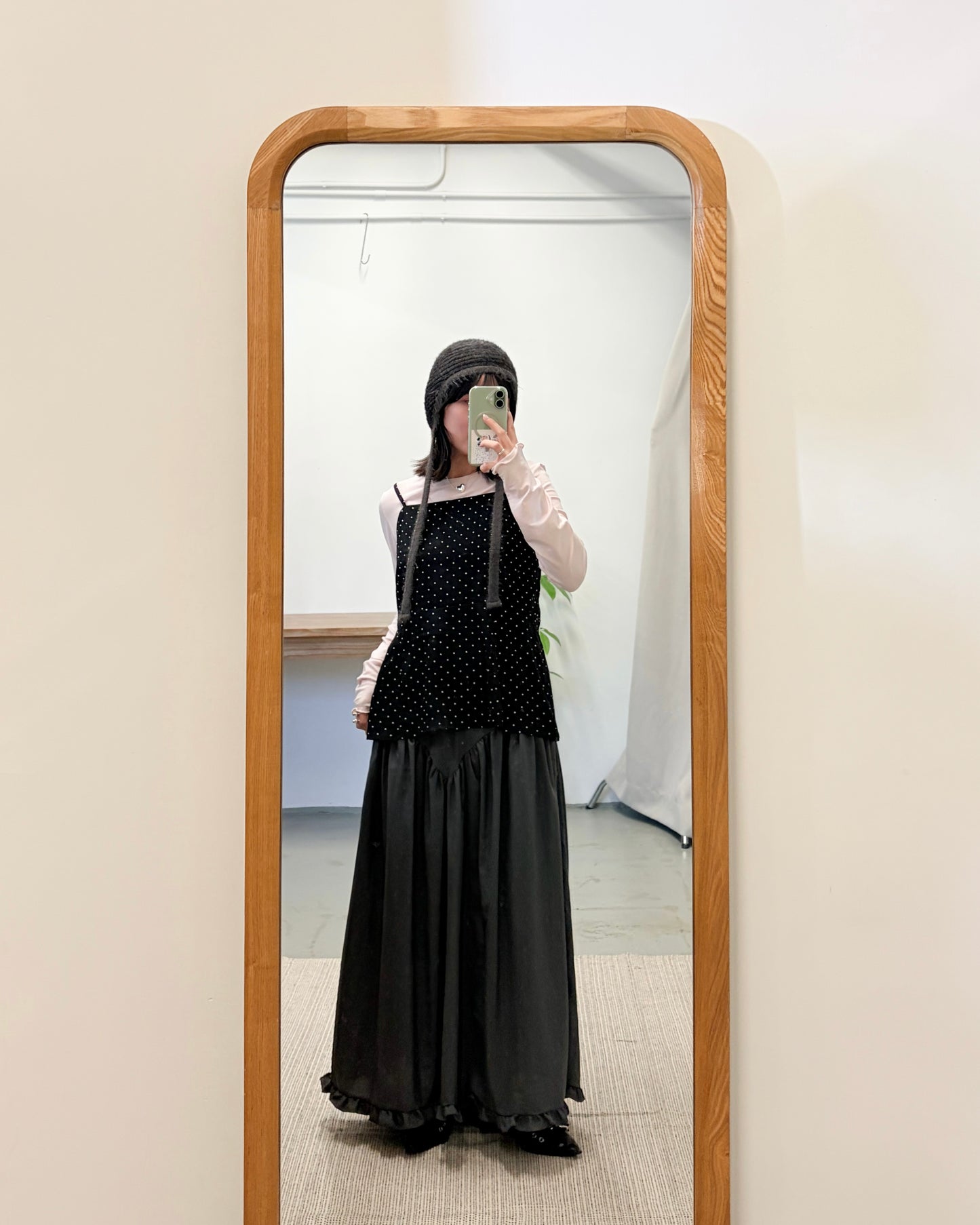 TP722- Dot Print Bustier | Black