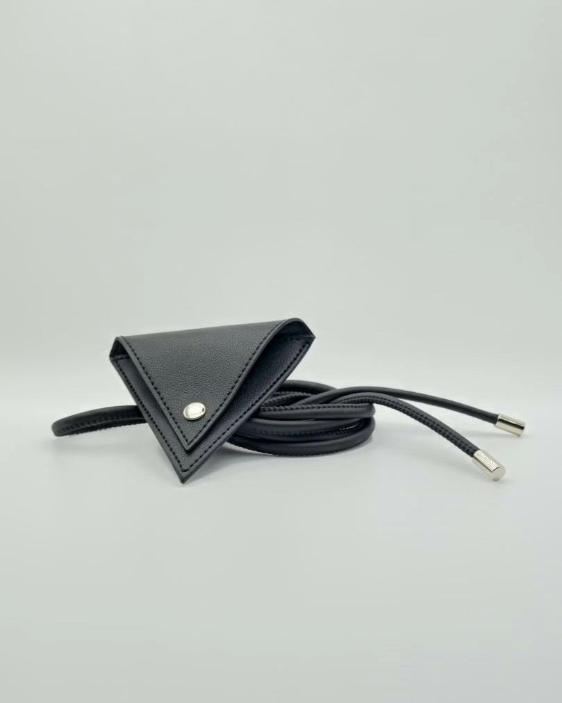 BT15- PU Triangle Pocket Belt | Ivory | Beige | Brown | Black