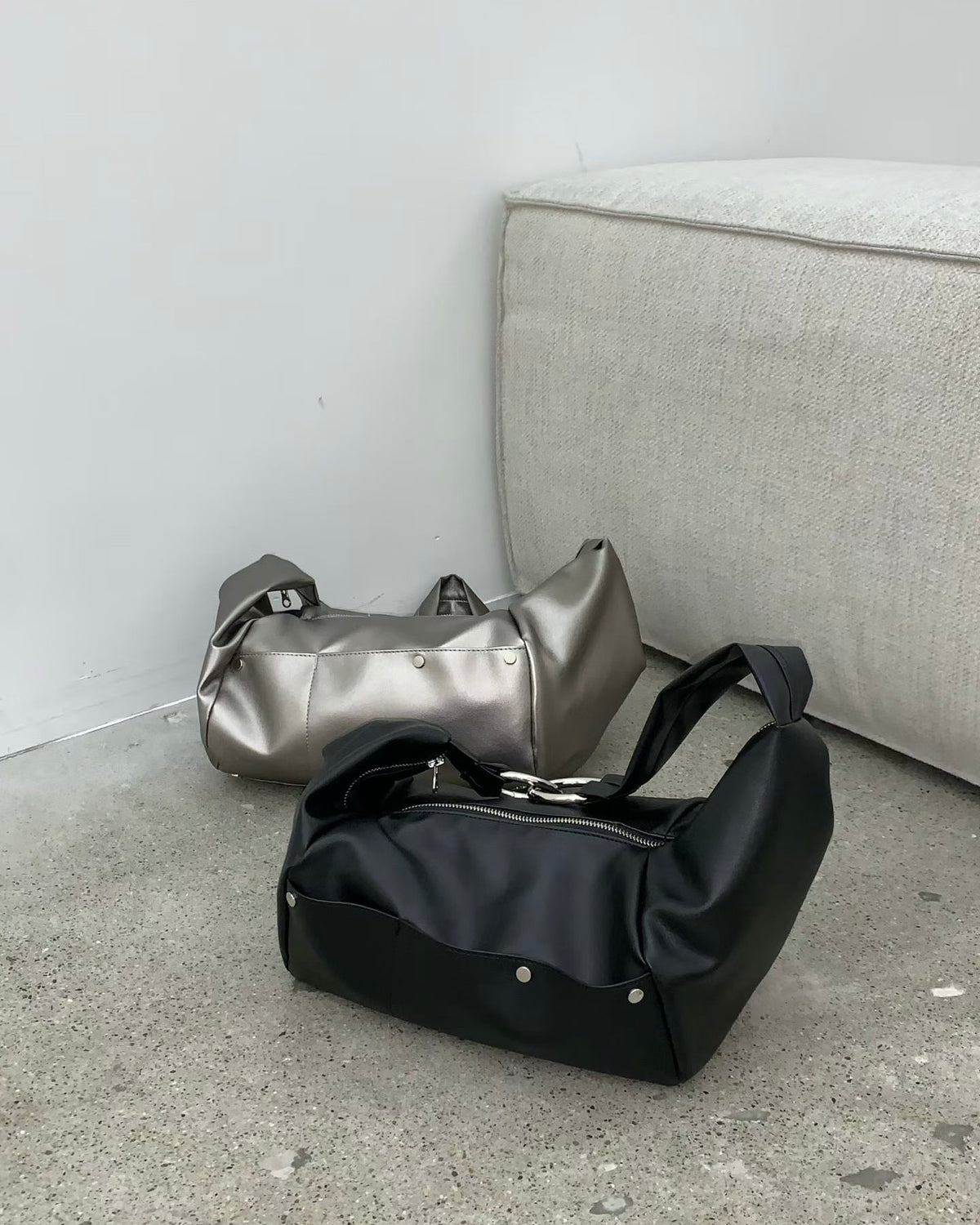 BG50- 2 Way Baguette Ring Bag | Red | Camel | Black | Silver | Brown