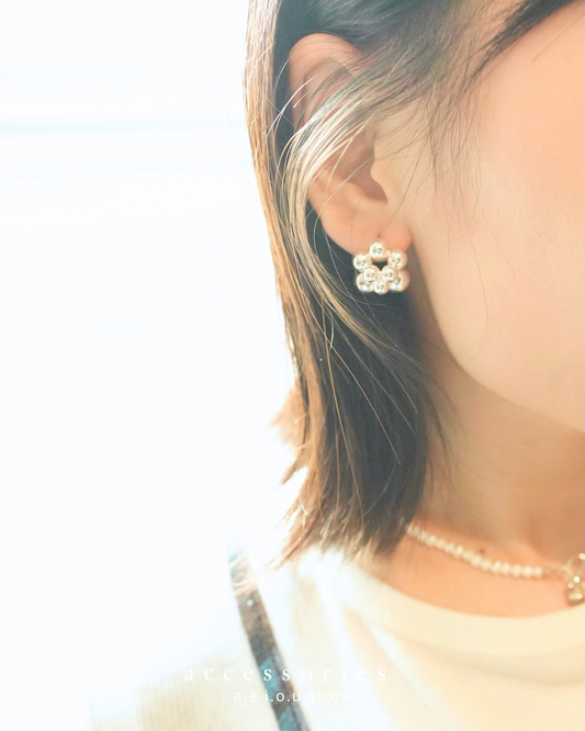 AC276- Design Ball Ball Earring and