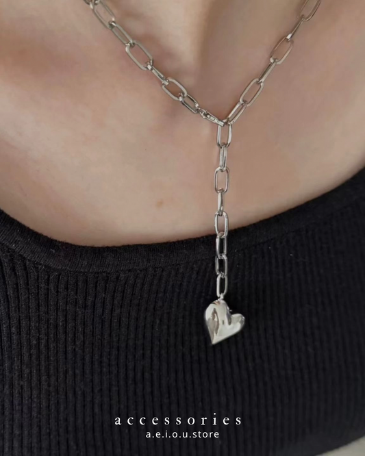 AC204- Heart Chain Necklace