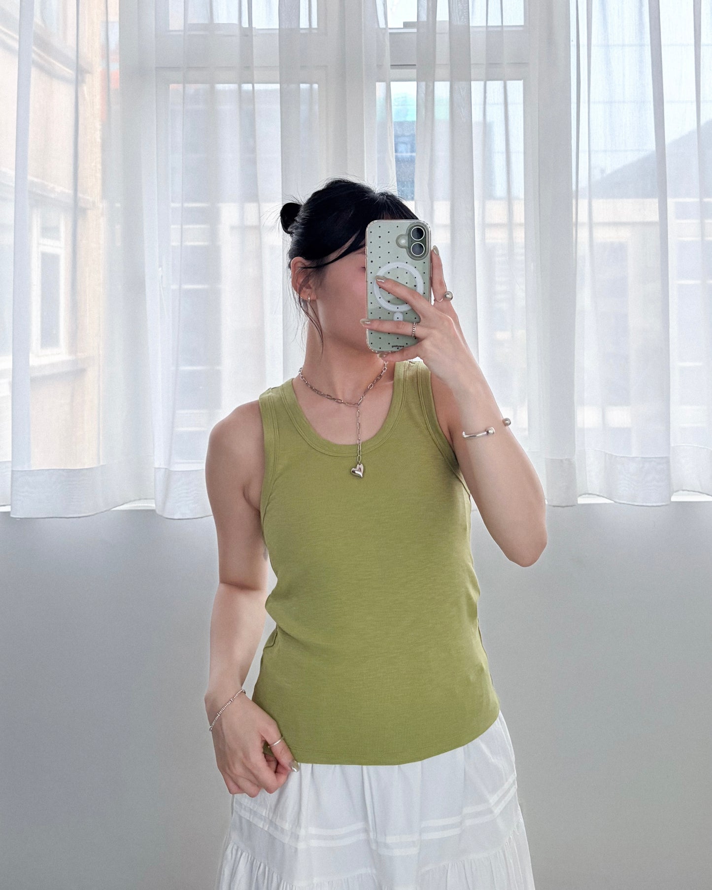 TP768- U Neck Basic Vest | White | Purple | Lime | Grey | Brown | Black