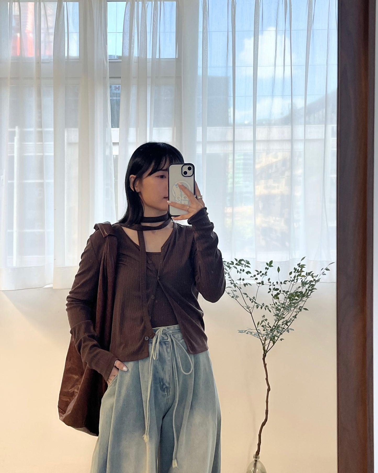TP668- Vest and Cardigan 3 pcs Set | Grey | Brown | Black