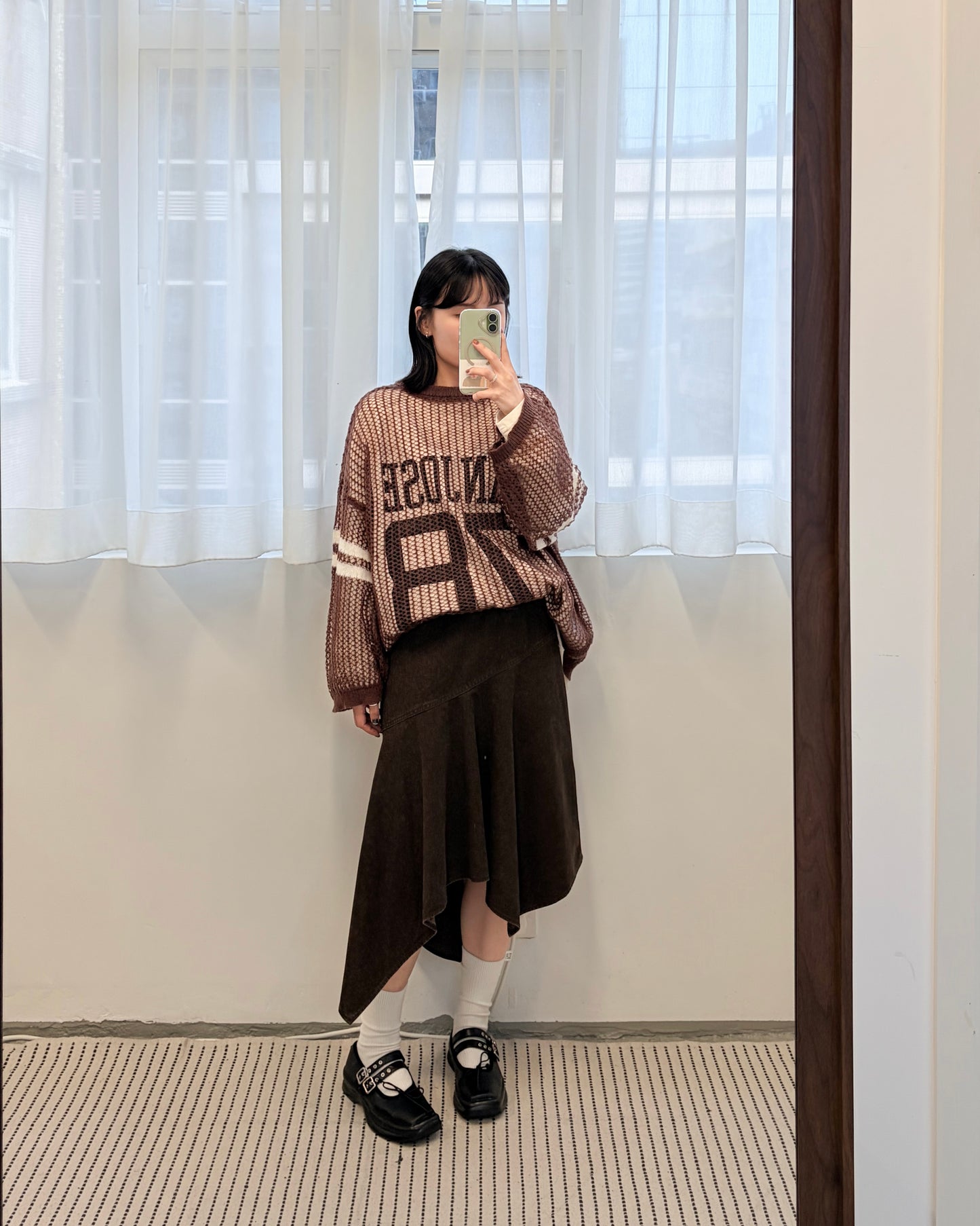 TP707- Printed Sweater x Knitwear Set | Ivory | Navy | Brown