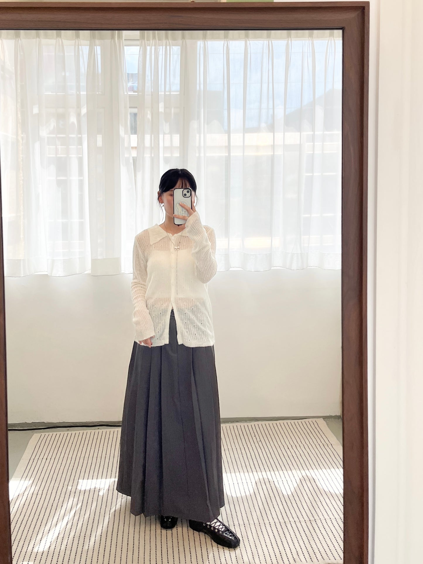 TP675- Knitwear Vest Set Top | Ivory | Grey