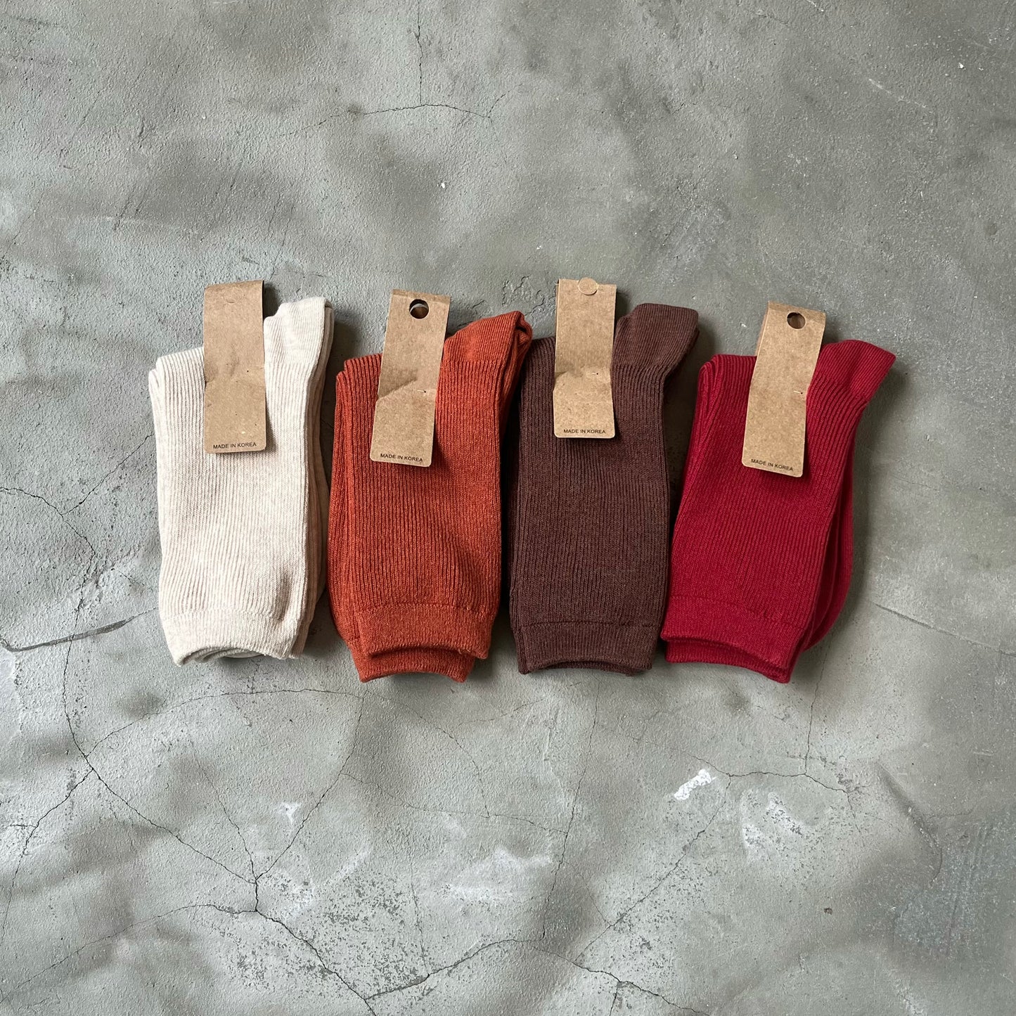 暖色系襪子 | Ivory | Brown | Orange | Red