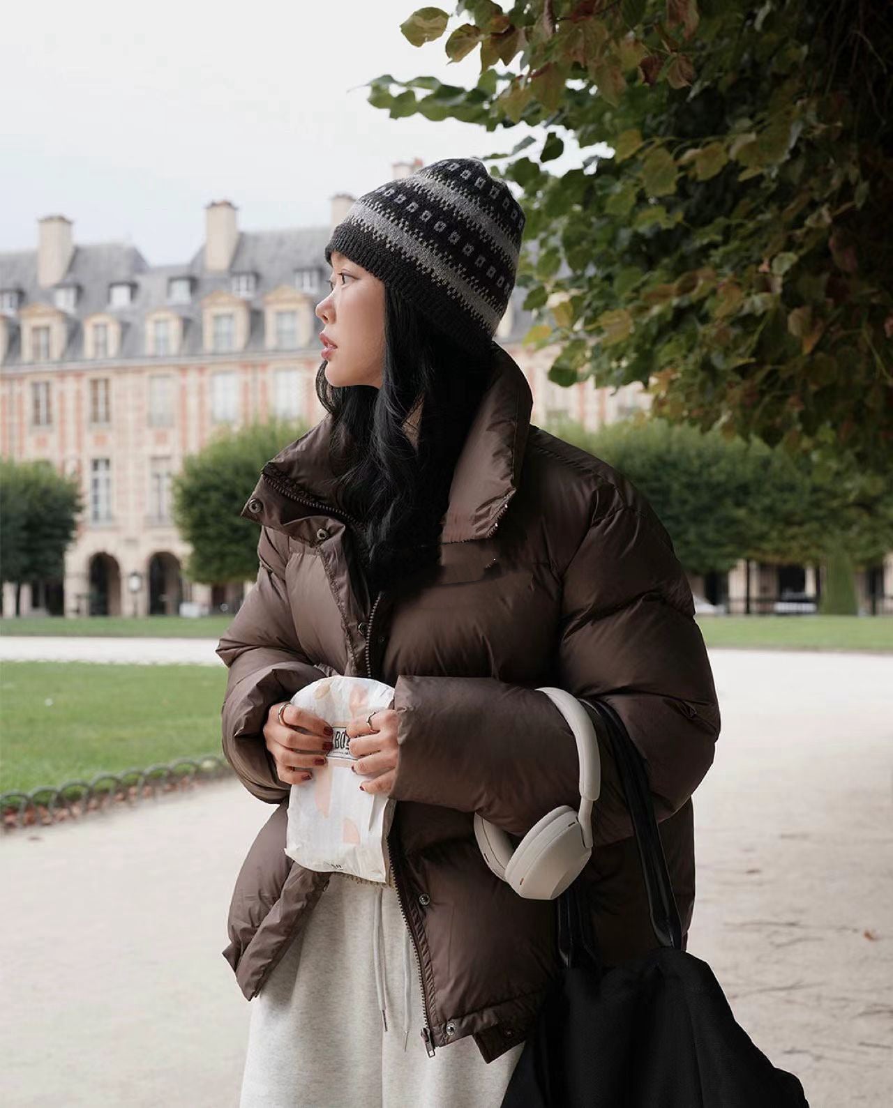 H39- 民族Pattern Hat | Ivory | Beige | Grey | Black