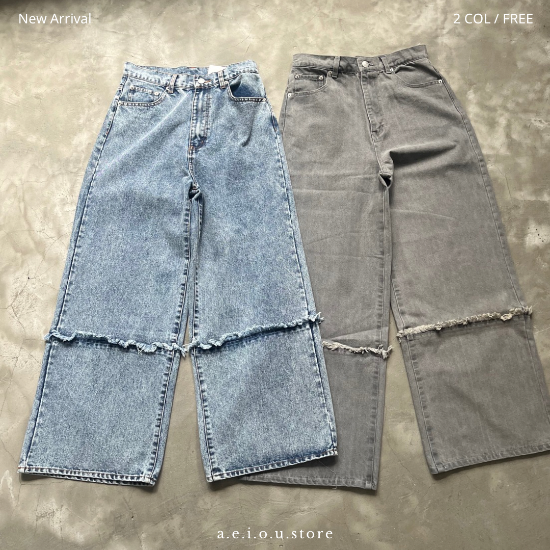 PT51- Soso Denim Jeans - Blue | Grey ( S / M )