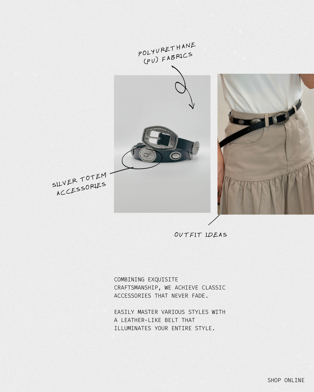 BT12- 復古花紋圖騰PU皮帶