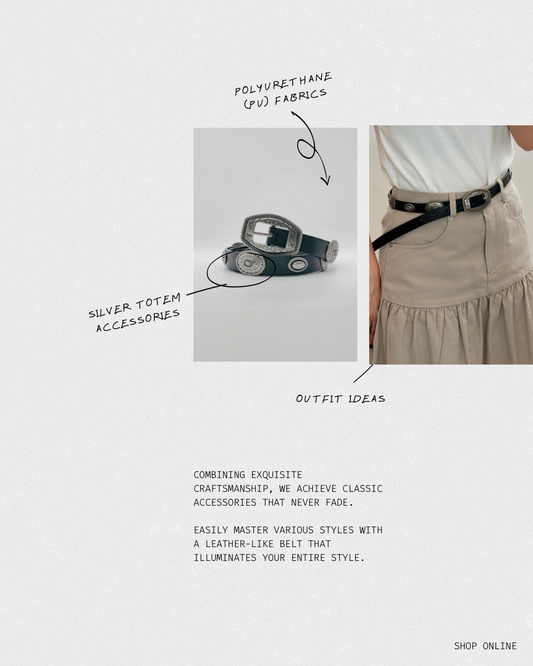 BT12- 復古花紋圖騰PU皮帶