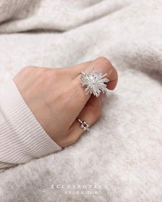 AC290- Silver Fireworks Ring