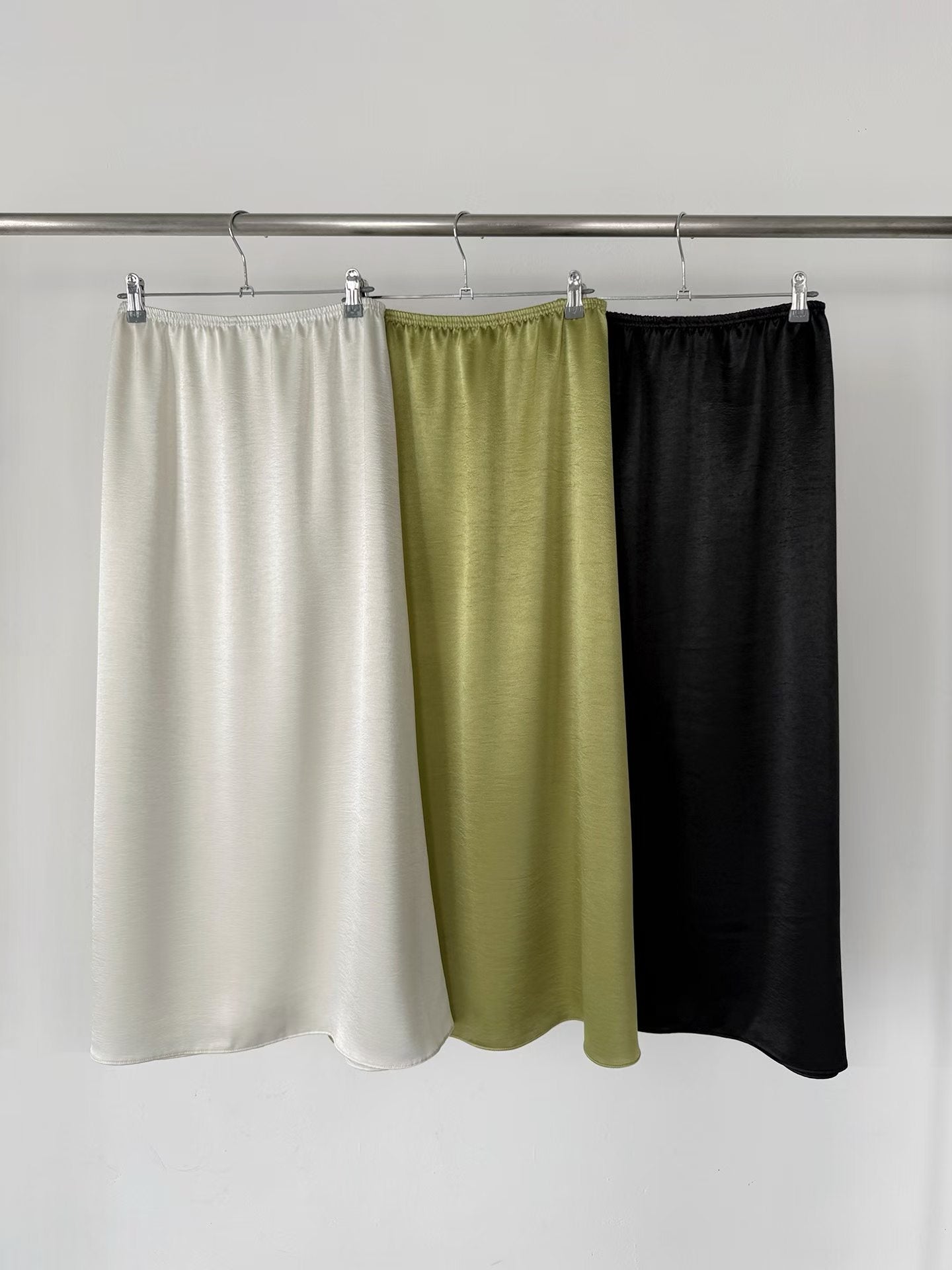 SK157- Extra Comfortable Skirt | Ivory | Lime | Black