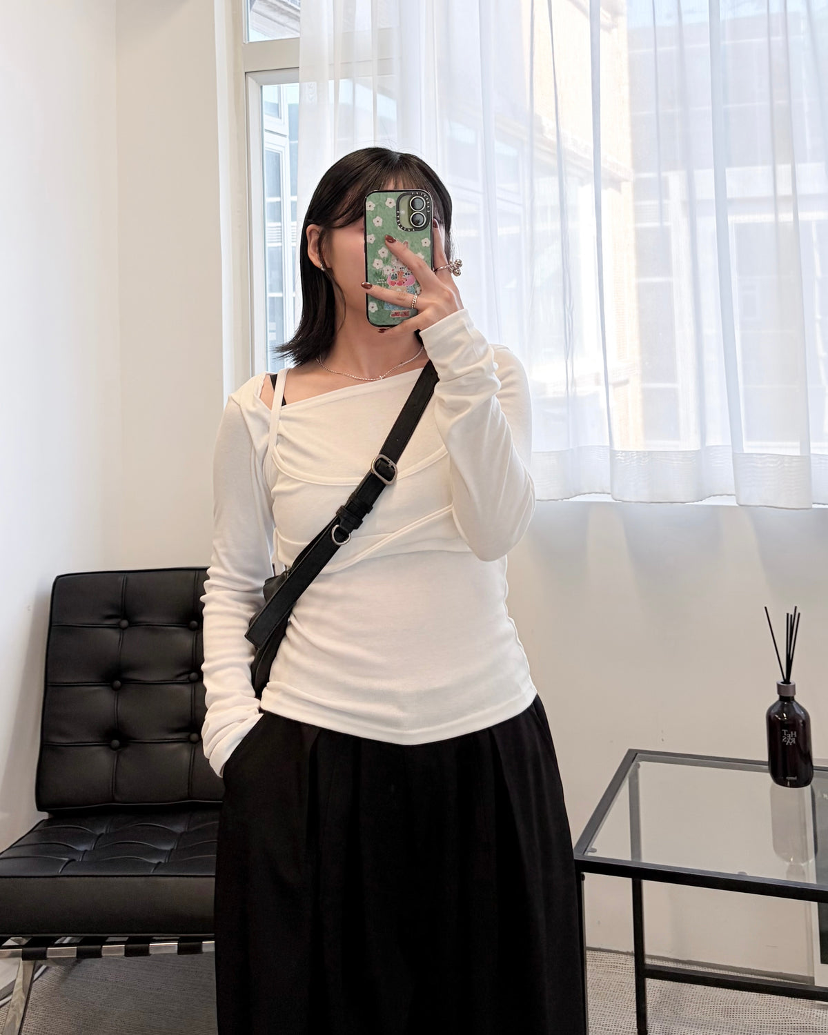 TP851- Long Sleeve Top Layered | White | Grey | Black