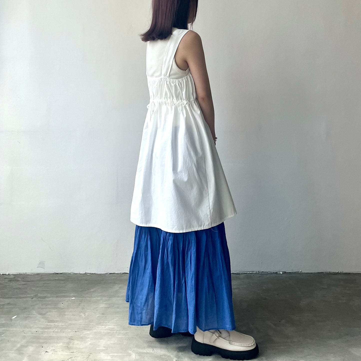 SK37- 石磨紋洗水裙 | Pink | Blue | Green
