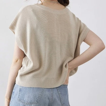 2 way French Sleeve Knitted Vest
