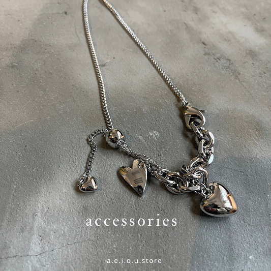 AC25- Heart Chunky Necklace